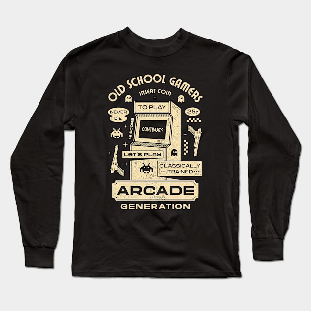 Arcade Gamers Long Sleeve T-Shirt by logozaste